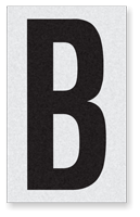 Engineer Grade Vinyl Numbers 2.5" Character Black on white B