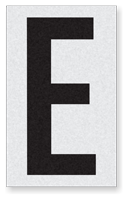 Engineer Grade Vinyl Numbers 2.5" Character Black on white E