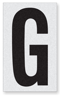 Engineer Grade Vinyl Numbers 2.5" Character Black on white G