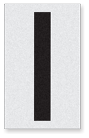Engineer Grade Vinyl Numbers 2.5" Character Black on white I