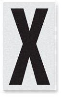 Engineer Grade Vinyl Numbers 2.5" Character Black on white X