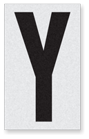 Engineer Grade Vinyl Numbers 2.5" Character Black on white Y