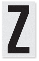 Engineer Grade Vinyl Numbers 2.5" Character Black on white Z