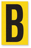 Engineer Grade Vinyl Numbers 2.5" Character Black on yellow B