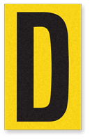 Engineer Grade Vinyl Numbers 2.5" Character Black on yellow D