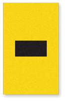 Engineer Grade Vinyl Numbers 2.5" Character Black on yellow Dash