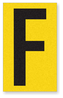 Engineer Grade Vinyl Numbers 2.5" Character Black on yellow F