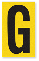 Engineer Grade Vinyl Numbers 2.5" Character Black on yellow G