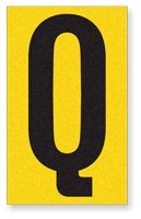 Engineer Grade Vinyl Numbers 2.5" Character Black on yellow Q