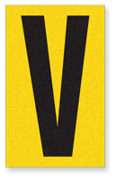 Engineer Grade Vinyl Numbers 2.5" Character Black on yellow V