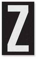Engineer Grade Vinyl Numbers 2.5" Character White on black Z