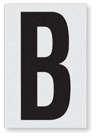 Engineer Grade Vinyl Numbers 3.75" Character Black on white B