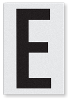 Engineer Grade Vinyl Numbers 3.75" Character Black on white E