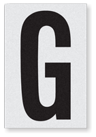 Engineer Grade Vinyl Numbers 3.75" Character Black on white G