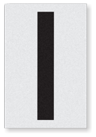 Engineer Grade Vinyl Numbers 3.75" Character Black on white I