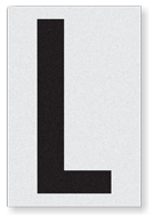 Engineer Grade Vinyl Numbers 3.75" Character Black on white L