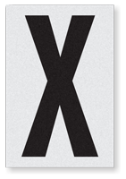 Engineer Grade Vinyl Numbers 3.75" Character Black on white X
