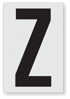 Engineer Grade Vinyl Numbers 3.75" Character Black on white Z