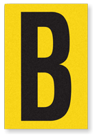 Engineer Grade Vinyl Numbers 3.75" Character Black on yellow B