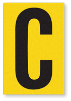 Engineer Grade Vinyl Numbers 3.75" Character Black on yellow C