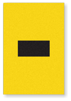 Engineer Grade Vinyl Numbers 3.75" Character Black on yellow Dash