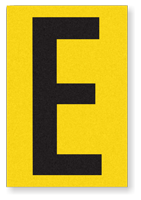 Engineer Grade Vinyl Numbers 3.75" Character Black on yellow E