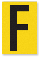 Engineer Grade Vinyl Numbers 3.75" Character Black on yellow F