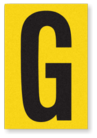 Engineer Grade Vinyl Numbers 3.75" Character Black on yellow G