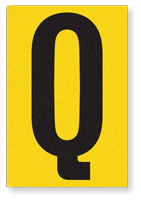 Engineer Grade Vinyl Numbers 3.75" Character Black on yellow Q