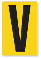 Engineer Grade Vinyl Numbers 3.75" Character Black on yellow V