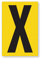 Engineer Grade Vinyl Numbers 3.75" Character Black on yellow X