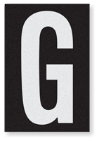 Engineer Grade Vinyl Numbers 3.75" Character White on black G