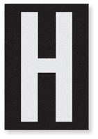Engineer Grade Vinyl Numbers 3.75" Character White on black H