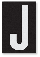 Engineer Grade Vinyl Numbers 3.75" Character White on black J