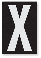 Engineer Grade Vinyl Numbers 3.75" Character White on black X