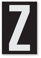 Engineer Grade Vinyl Numbers 3.75" Character White on black Z