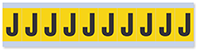 Alphabet 'J' Vinyl Cloth Label, 1 Inch