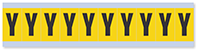 Alphabet 'Y' Vinyl Cloth Label, 1 Inch