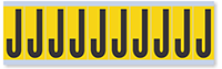 Alphabet 'J' Vinyl Cloth Label, 2 Inch