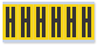 Alphabet 'H' Vinyl Cloth Label, 3 Inch