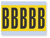 Alphabet 'B' Vinyl Cloth Label, 4 Inch