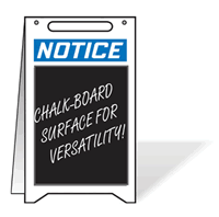 Notice (With Chalkboard Area) Fold-Ups® Floor Sign