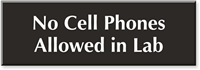 No Cell Phones Allowed In Lab Engraved Sign