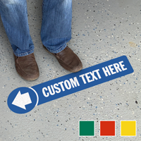 Add Your Text Custom Left Arrow SlipSafe Floor Sign