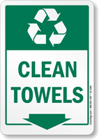 Clean Towels Graphic Recycling Label