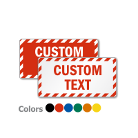 Customized Rectangle Shaped Sign with Striped Border
