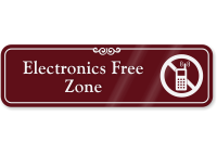 Electronics Free Zone Sign