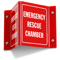 Emergency Rescue Chamber Projecting Sign