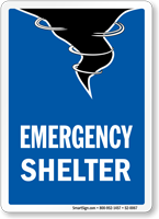 Emergency Shelter Rescue Area Sign