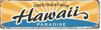 Greetings From Hawaii Paradise Vintage Sign